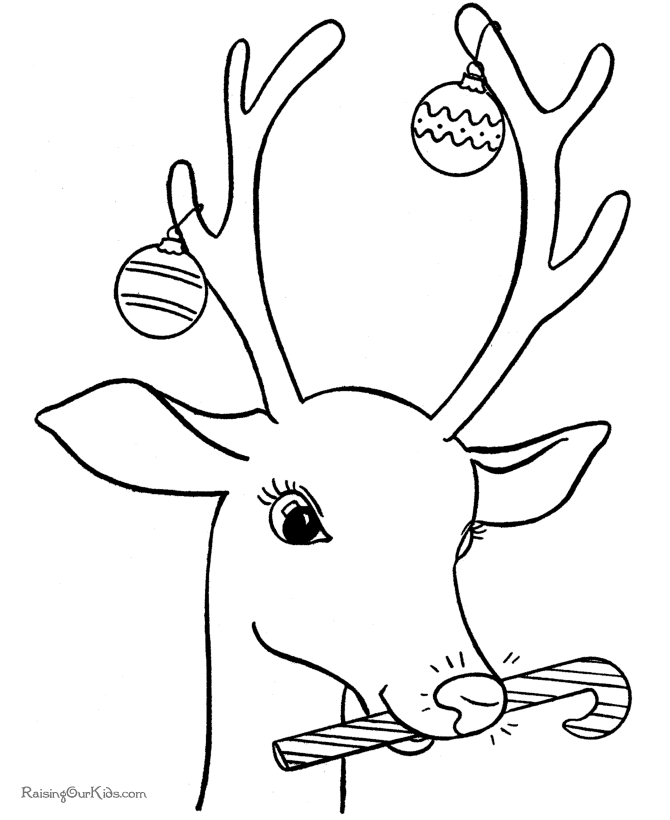 christmas reindeer coloring pages 533817