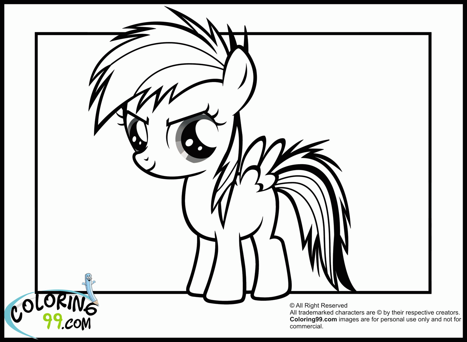 Free My Little Pony Coloring Pages Rainbow Dash Equestria Girls