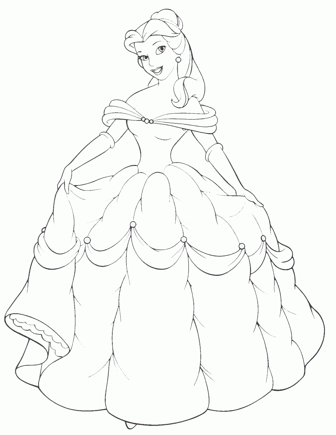 Free Disney Coloring Pages Belle, Download Free Disney Coloring Pages