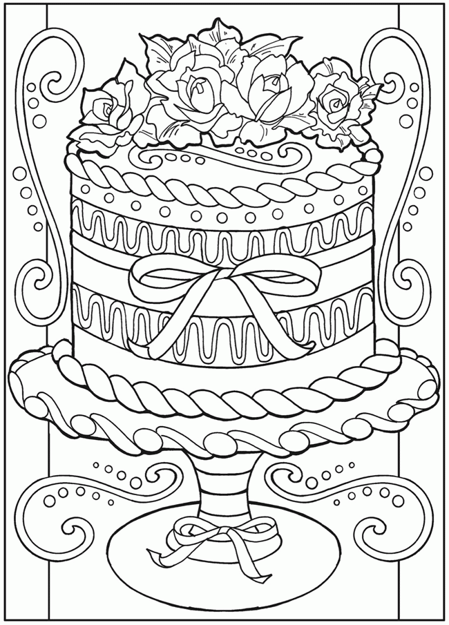 realistic cake coloring pages 543052