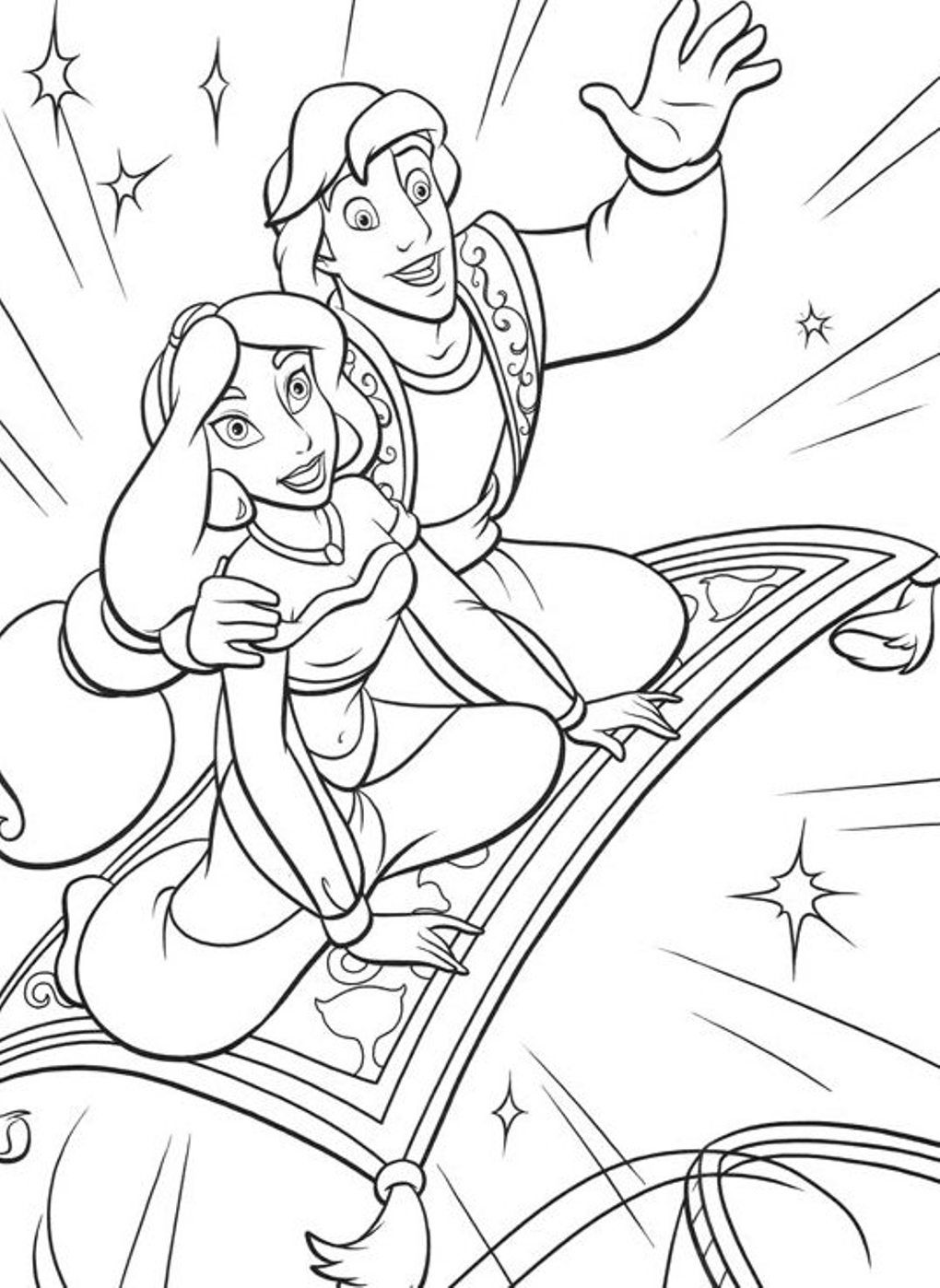 disney aladdin coloring 698788