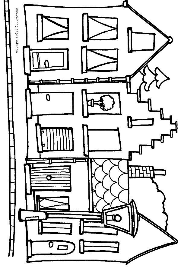 Free Cartoon House Coloring Pages, Download Free Cartoon House Coloring