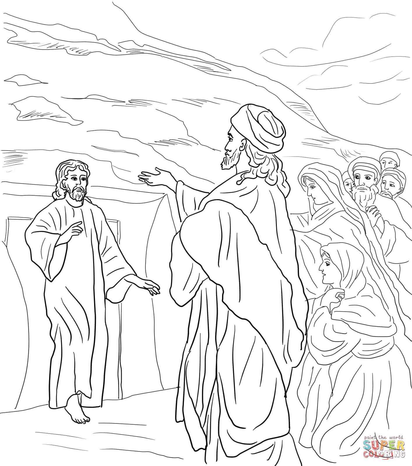 Free Jesus Raises Lazarus Coloring Page, Download Free Clip Art, Free