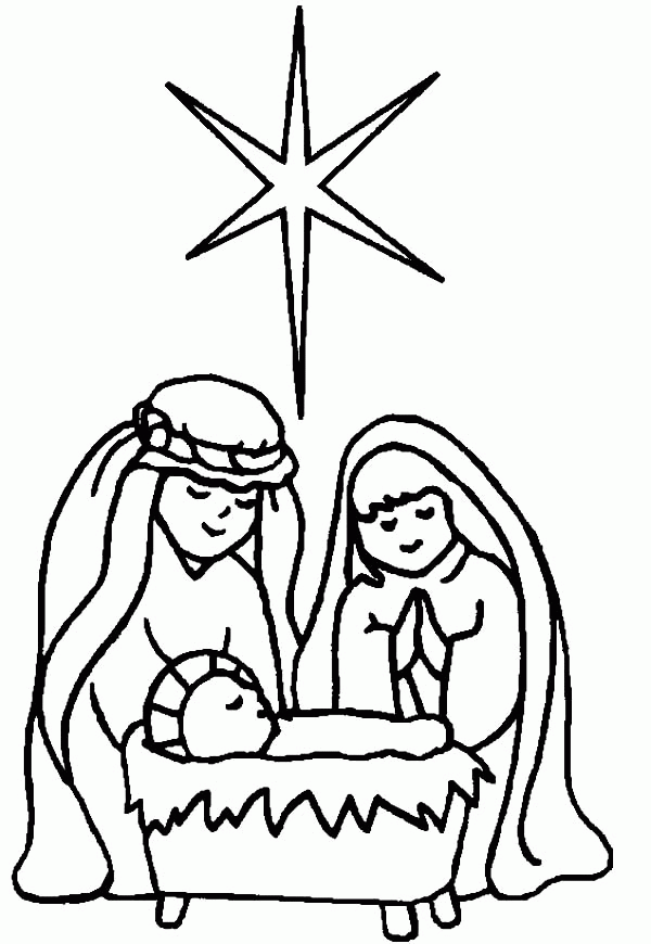 Free The Birth Of Jesus Coloring Page, Download Free The Birth Of Jesus