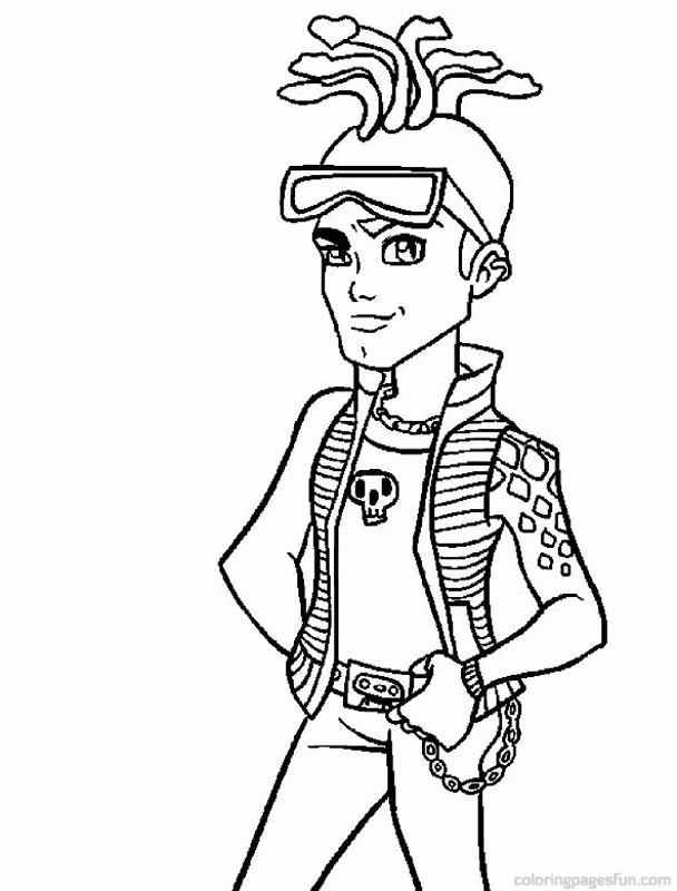 monster high coloring pages deuce 592357