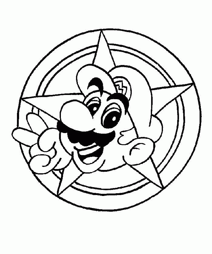 Christmas Mario Coloring Pages