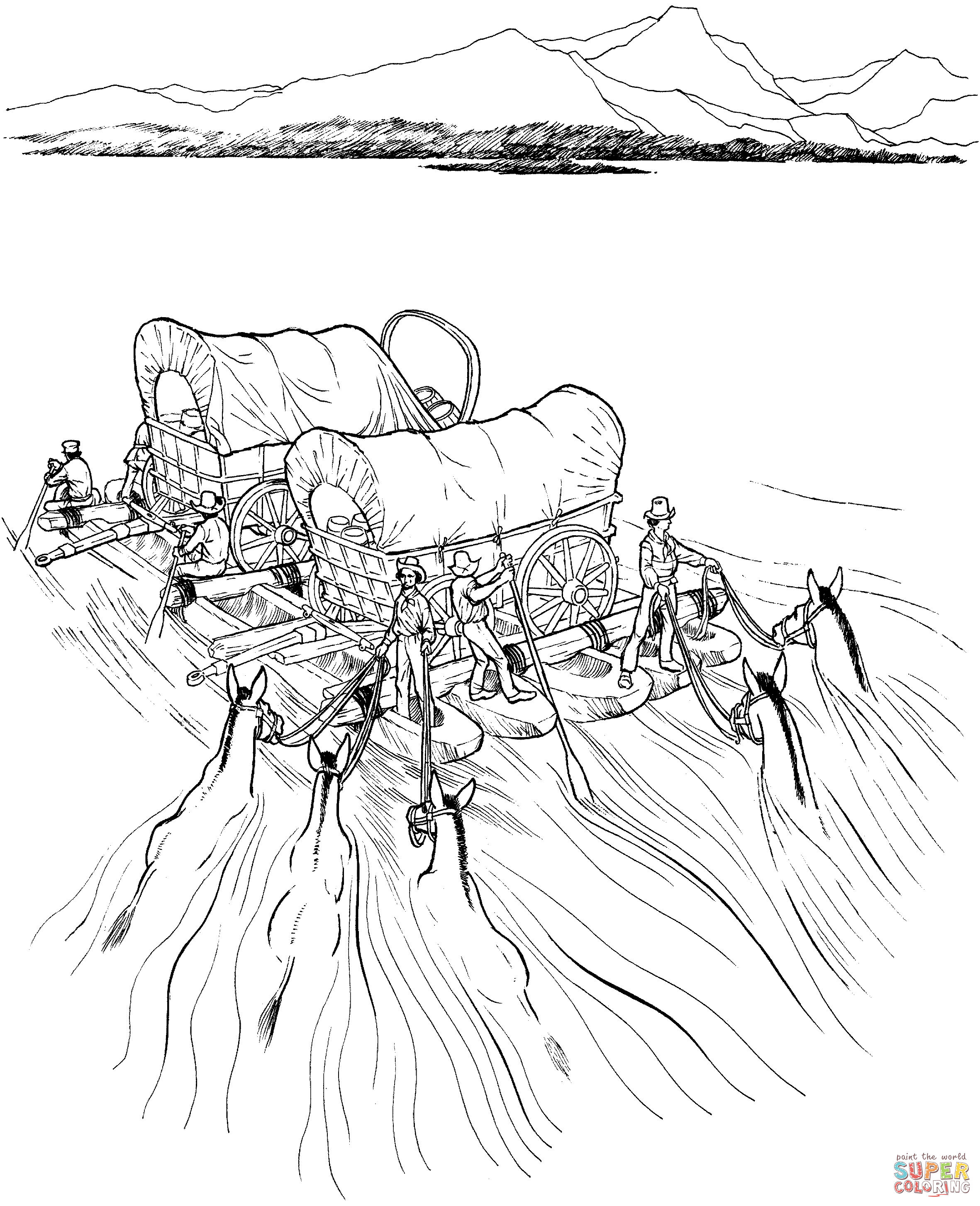 printable westward expansion coloring pages Clip Art Library