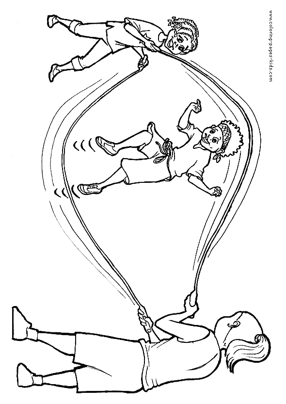 Free Jump Rope For Heart Coloring Pages, Download Free Jump Rope For