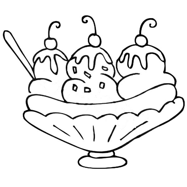 easy banana split drawing Clip Art Library