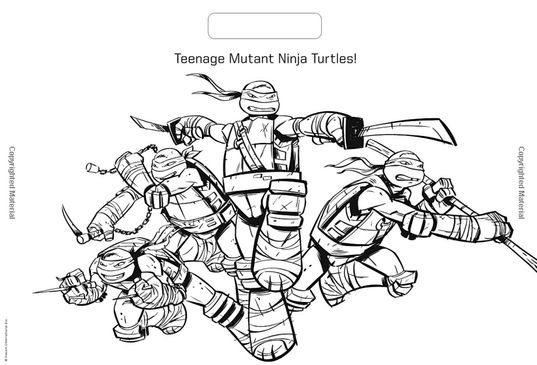 Full Size Ninja Turtle Coloring Pages - Free Printable Templates