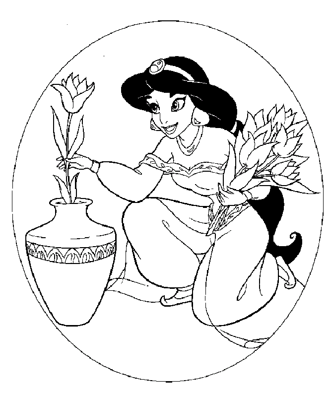 jasmine printable disney princess coloring pages Clip Art Library