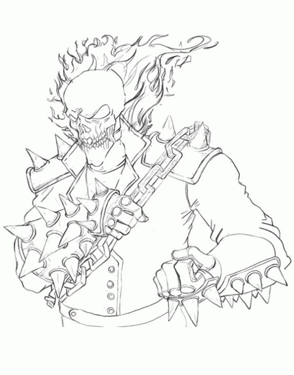 Ghost Rider Coloring Pages Printable Ghost Rider Coloring Sheets for Kids