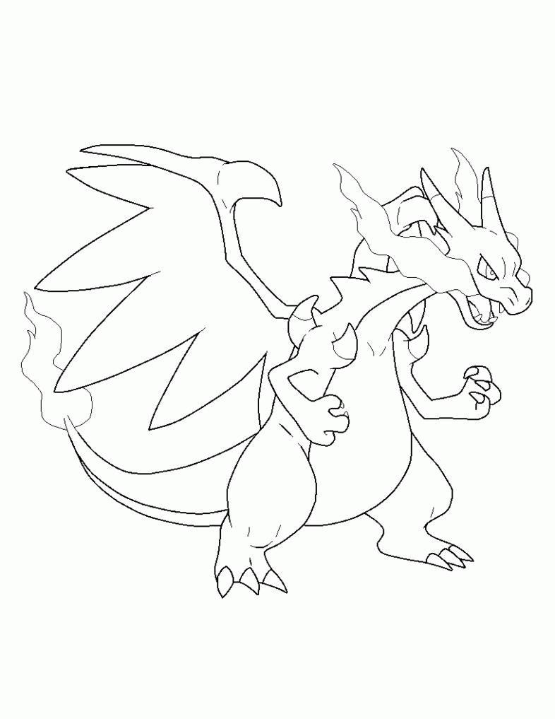 Legendary Mega Mega Charizard Coloring Legendary Mega Pokemon Coloring