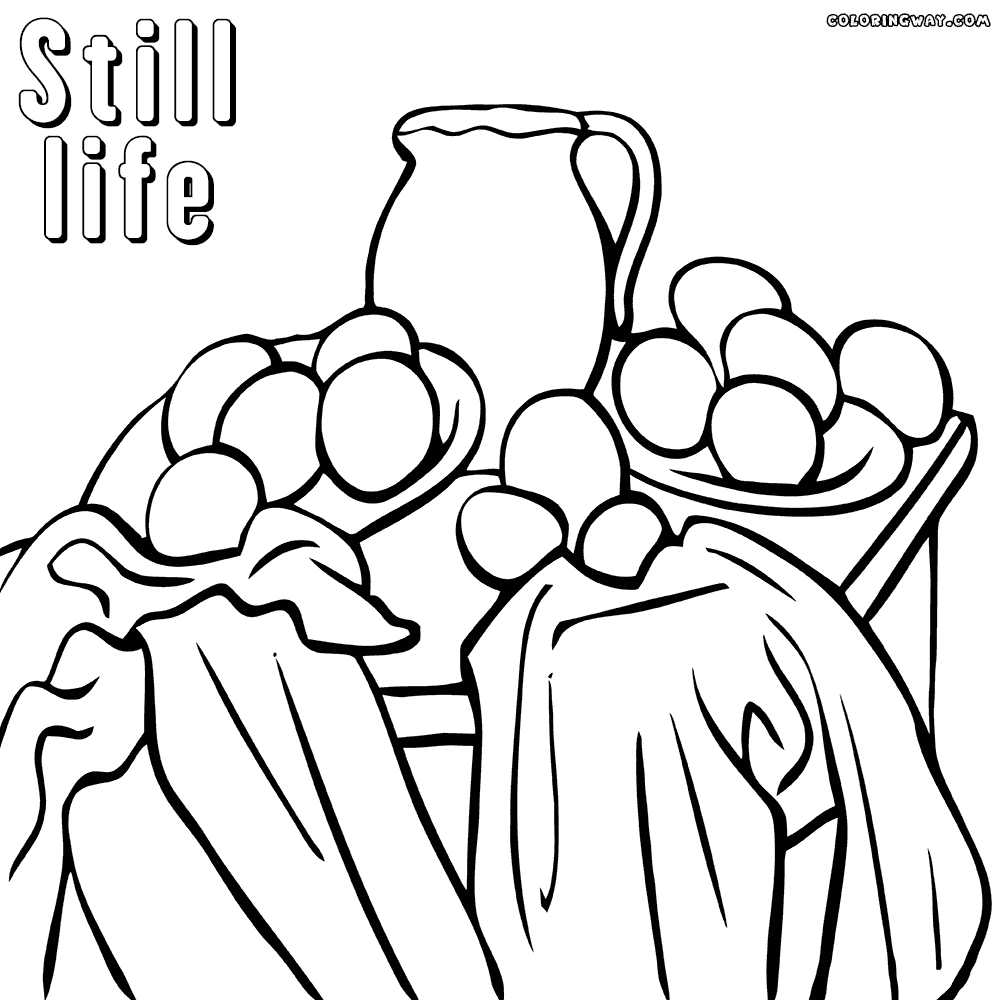 Free Coloring Pages Still Life, Download Free Coloring Pages Still Life