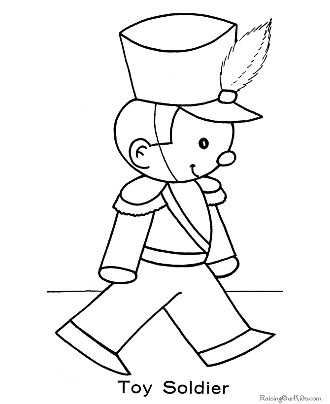 christmas toy soldier coloring page 550815