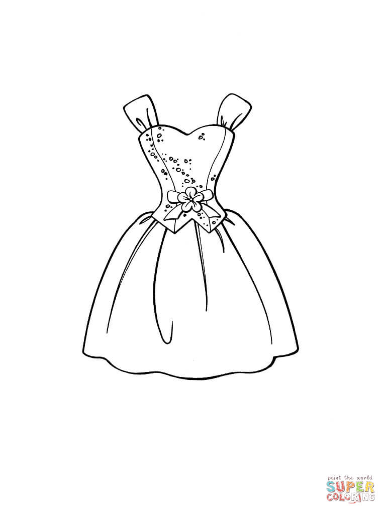Free Coloring Pages Dress, Download Free Coloring Pages Dress png