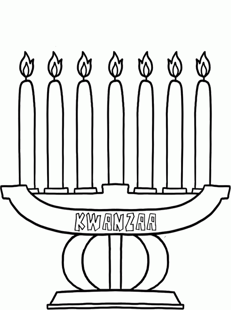 Kwanzaa Kinara Coloring Pages