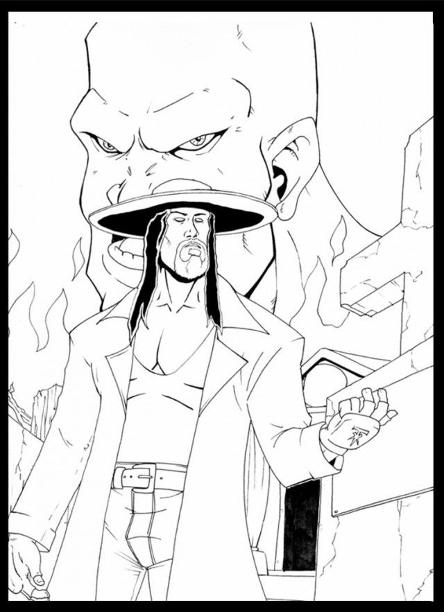triple h coloring pages 770638
