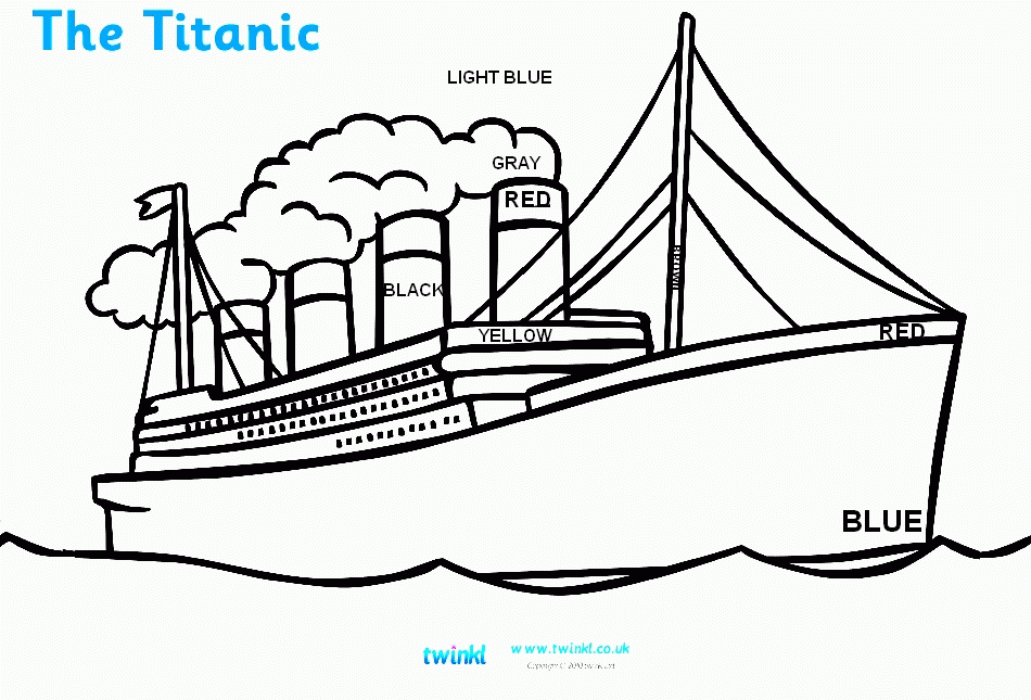 Easy Titanic Coloring Pages - Free Printable Templates