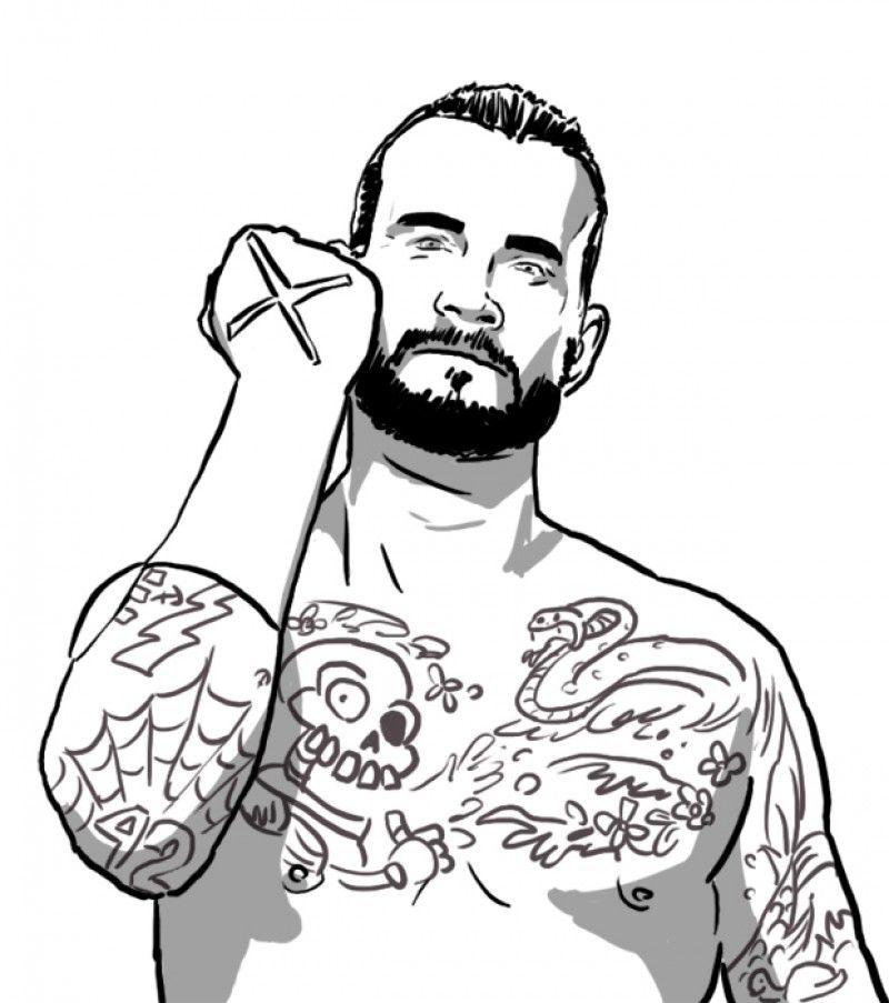 cm punk coloring page 770535