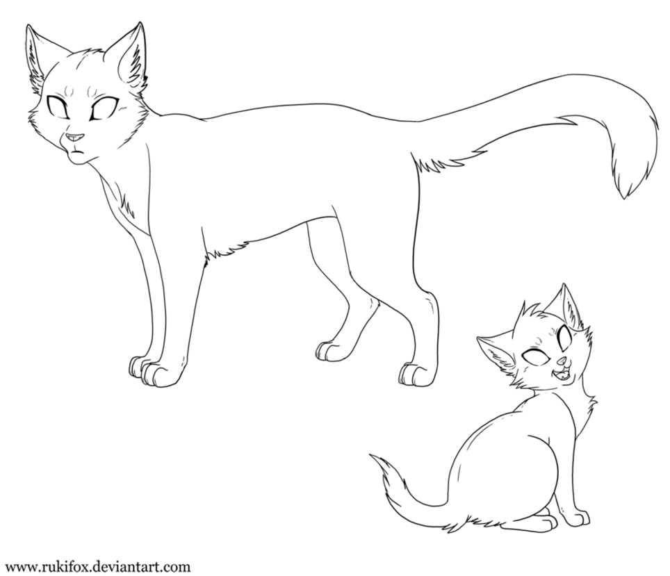 Free Warriors Cat Coloring Pages, Download Free Warriors Cat Coloring