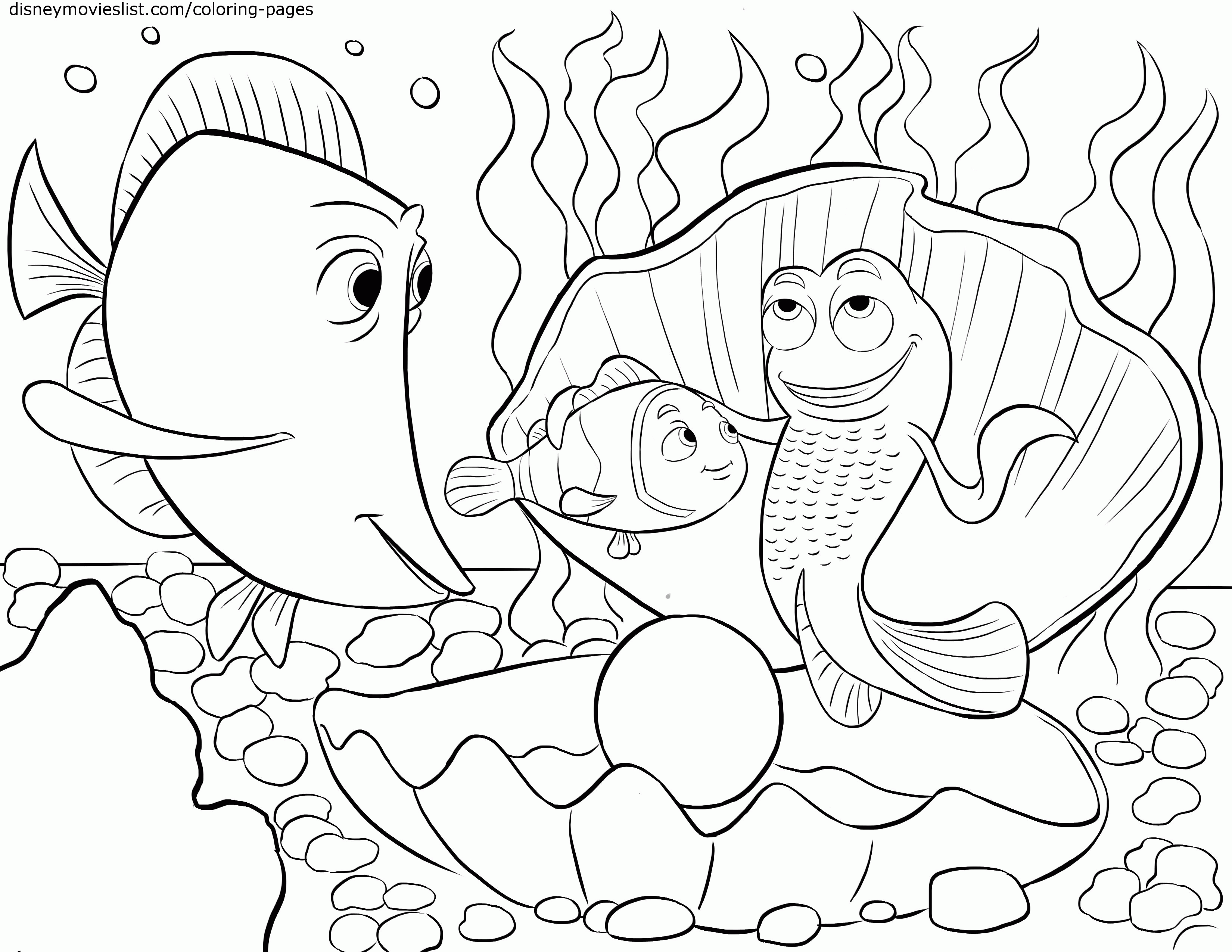 Finding Nemo Coloring Page Free Printable Templates