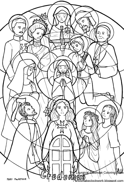 Free All Saints Day Coloring Pages, Download Free All Saints Day