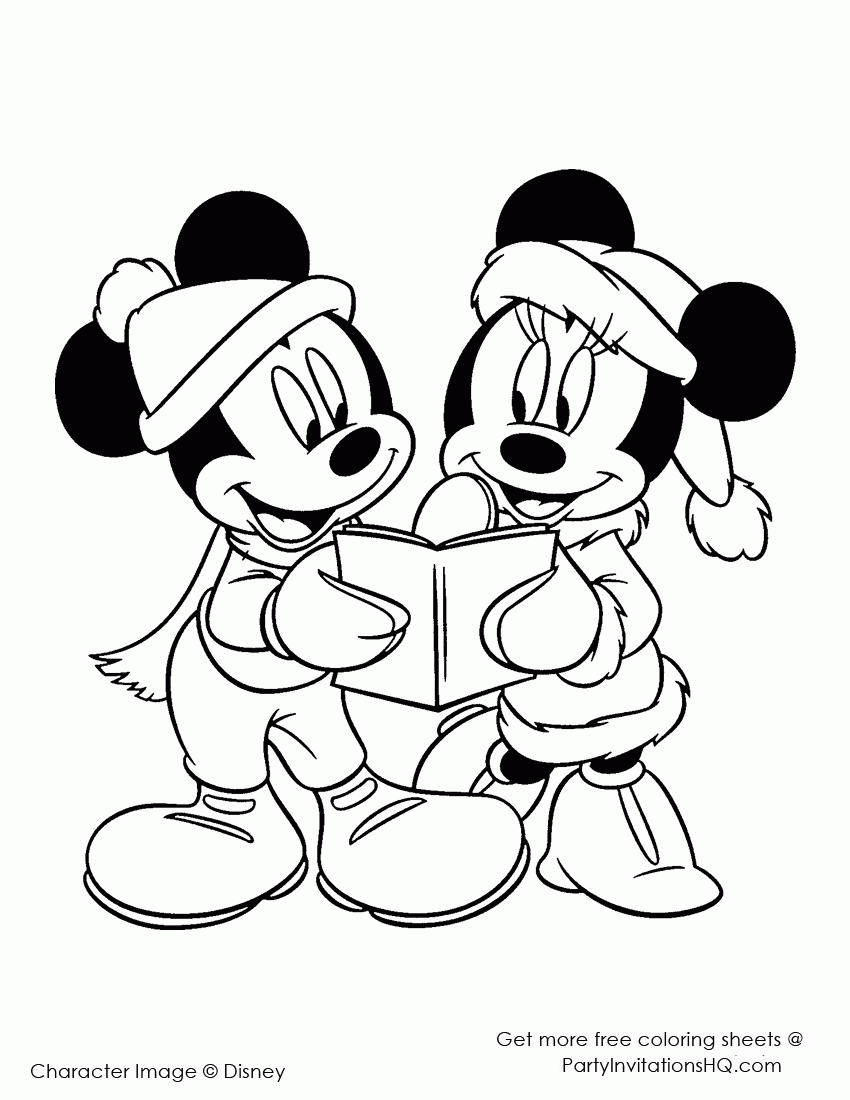 Free Mickey Mouse Christmas Coloring Page, Download Free Mickey Mouse Christmas Coloring Page