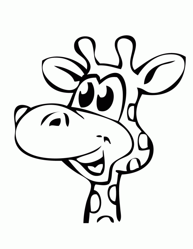giraffe head coloring page Clip Art Library