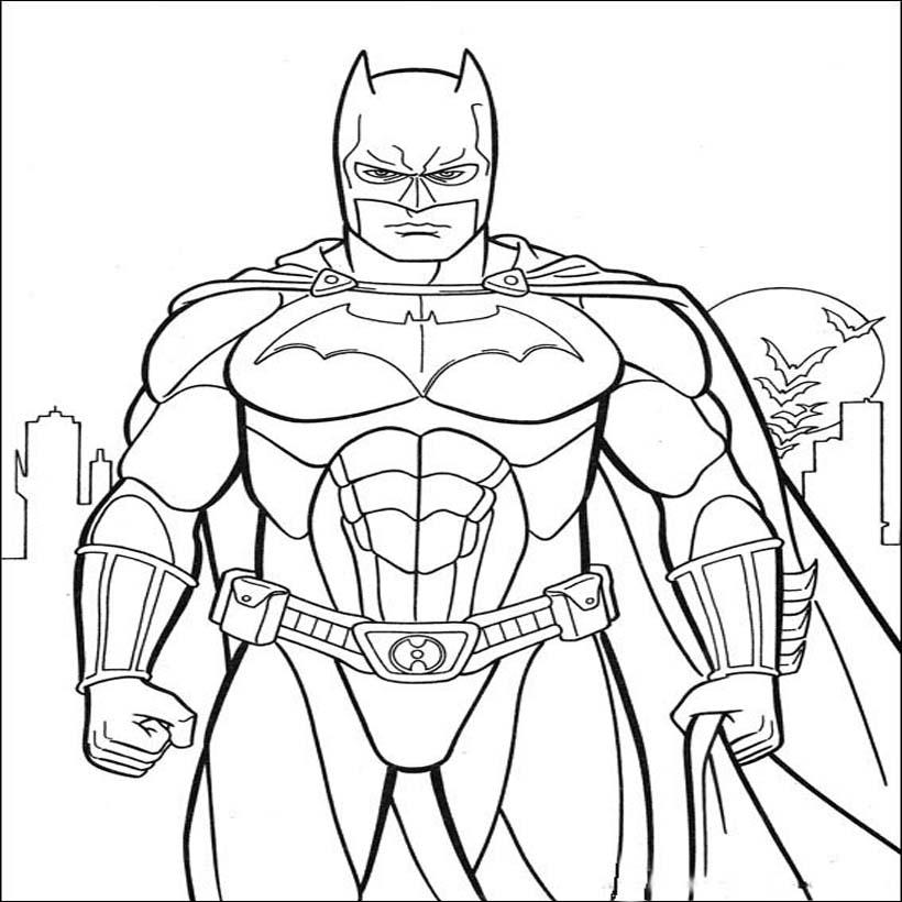 batman comic coloring pages for kids Clip Art Library