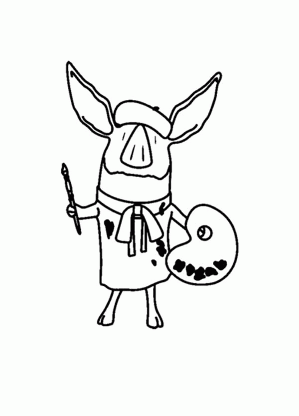 Free Olivia The Pig Coloring Page, Download Free Olivia The Pig