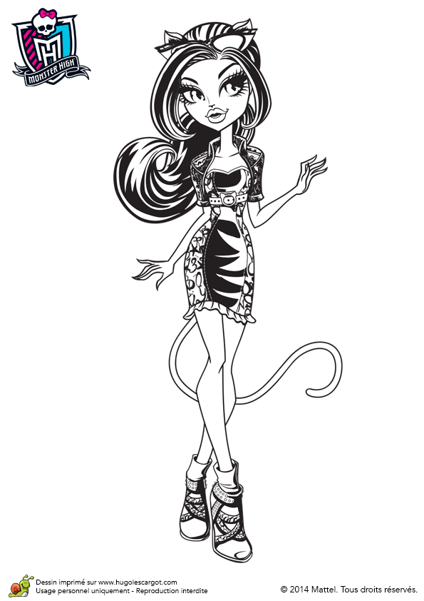 catty noir monster high coloring pages Clip Art Library