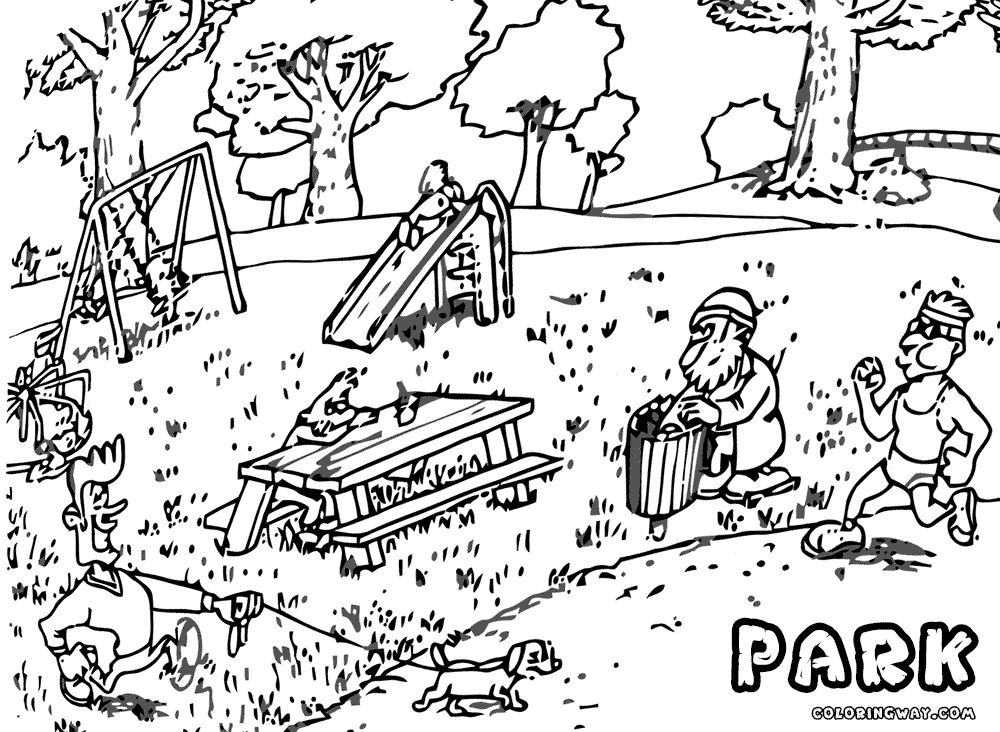 Free Park Coloring Page, Download Free Park Coloring Page png images