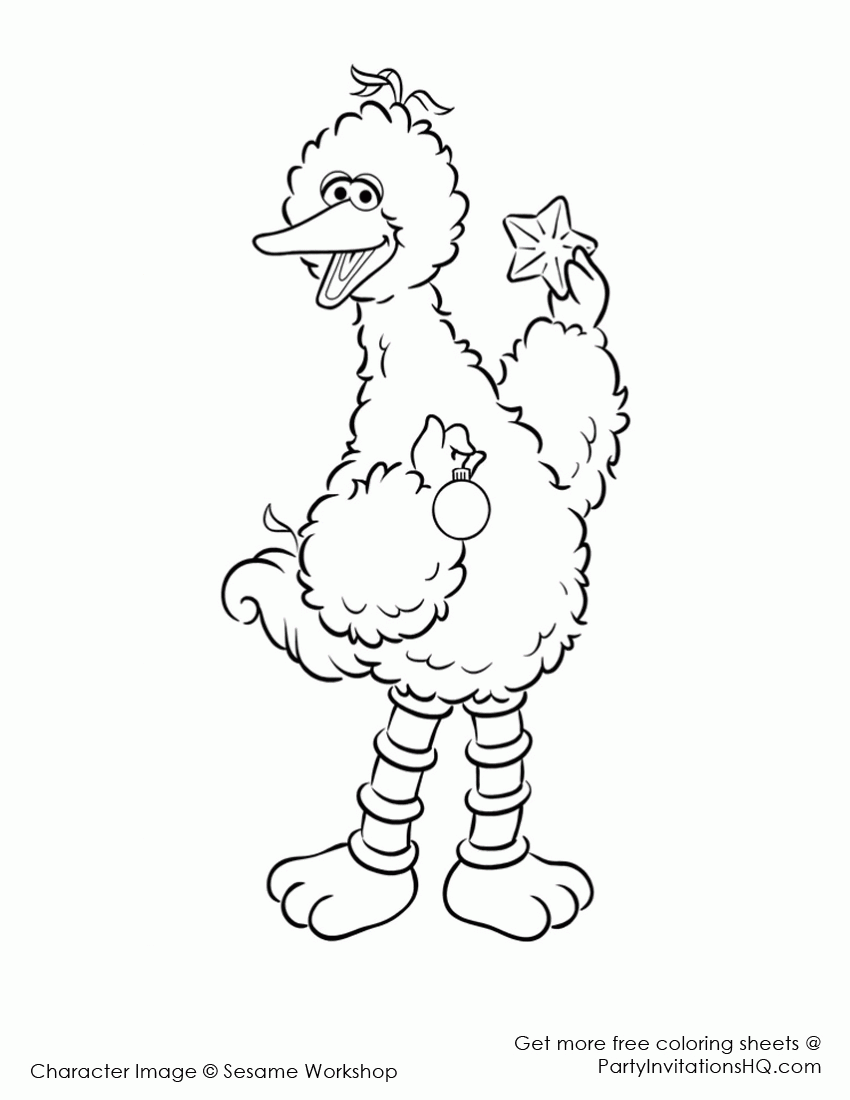 Free Sesame Street Christmas Coloring Pages, Download Free Sesame