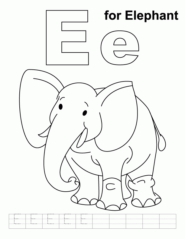Free Letter E Coloring Page, Download Free Letter E Coloring Page png