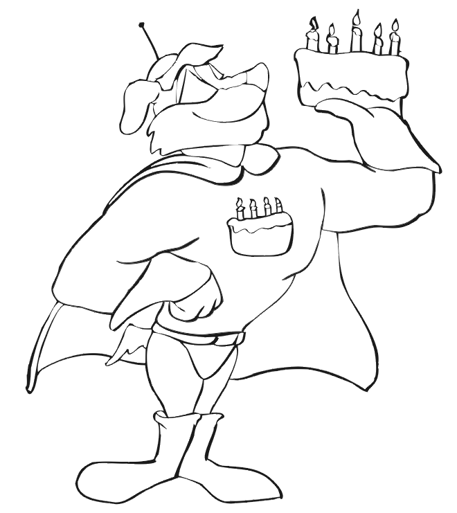 super hero birthday coloring page Clip Art Library