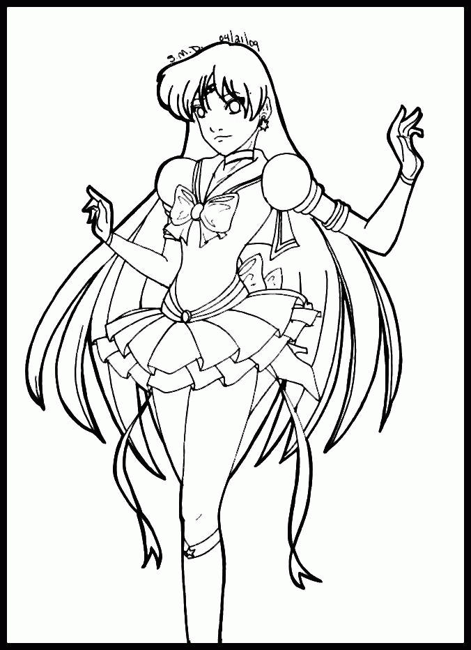 sailor mars coloring pages Clip Art Library