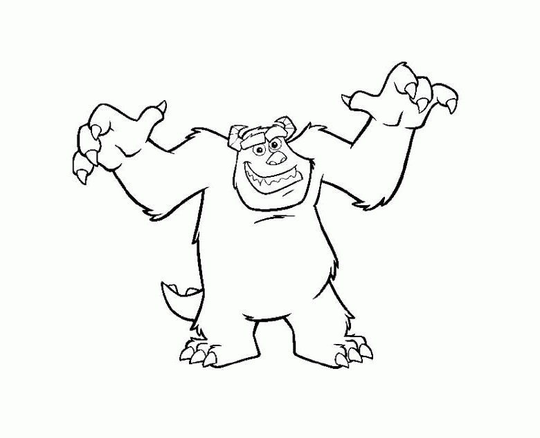 Monster Inc Christmas Coloring Pages