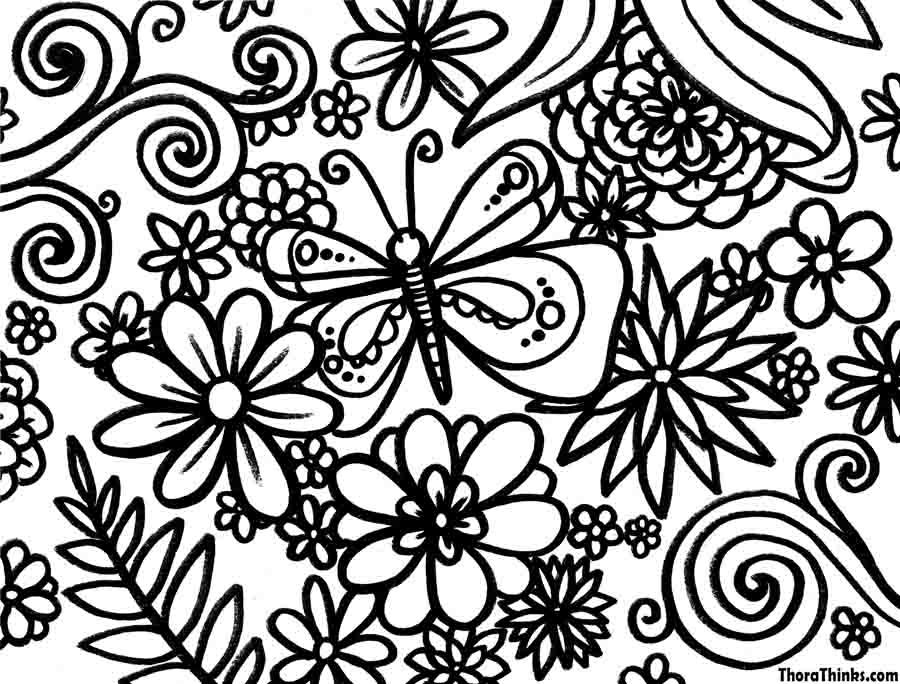 Free Spring Landscape Coloring Pages, Download Free Spring Landscape