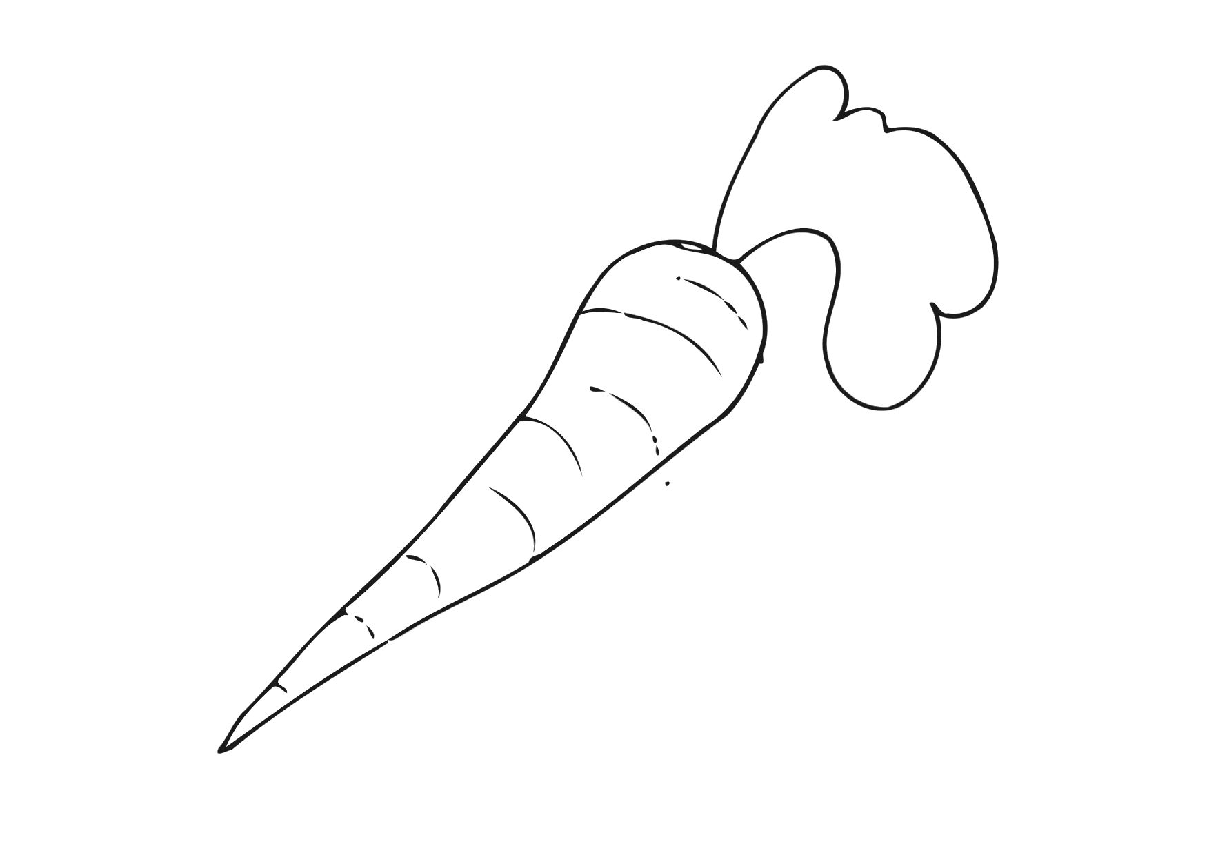 Free Carrot Black And White Outline Coloring Page Free, Download Free