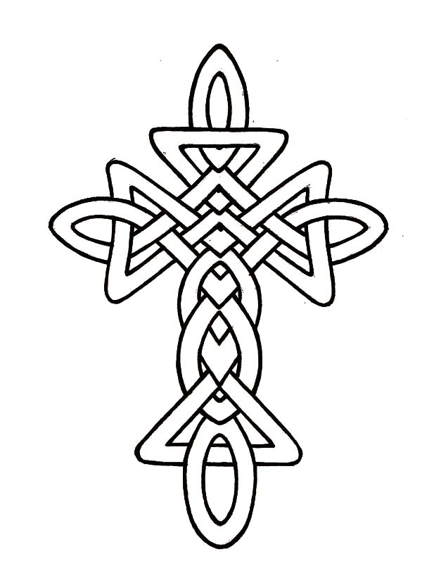cross tattoo coloring pages 528369
