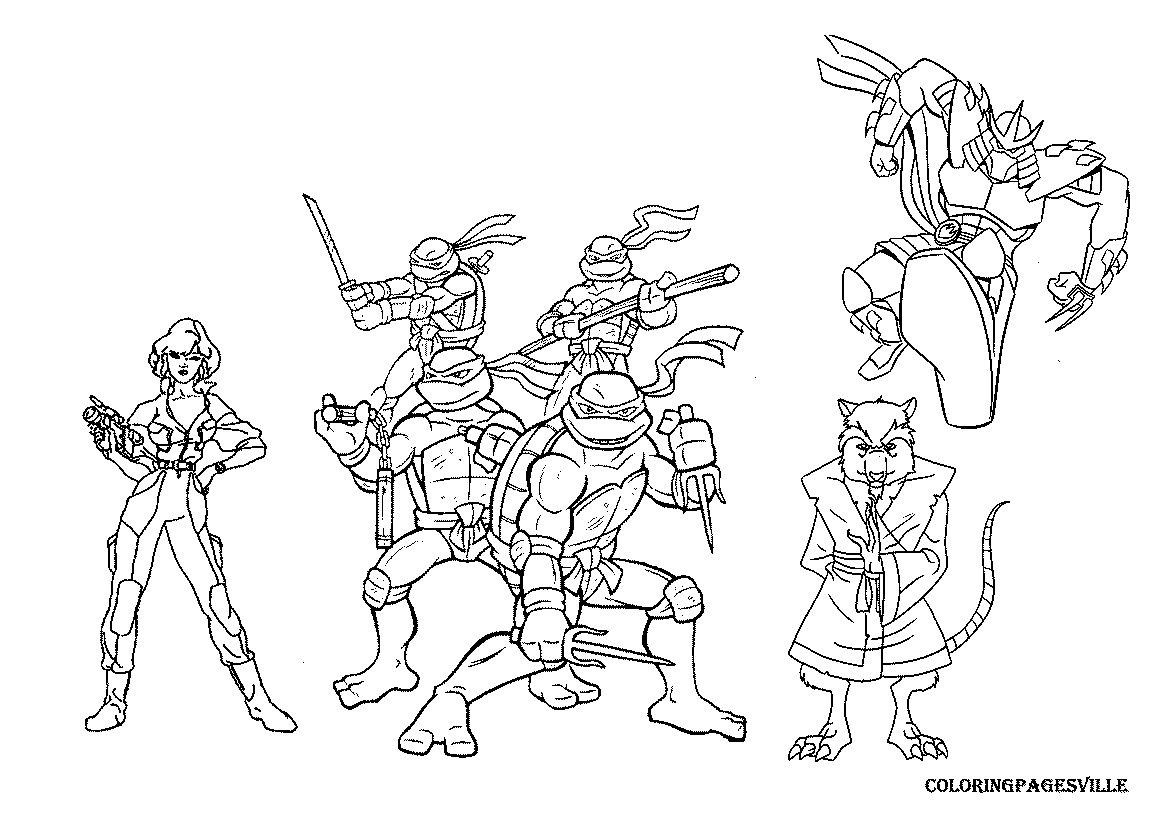ninja turtle shredder coloring pages Clip Art Library