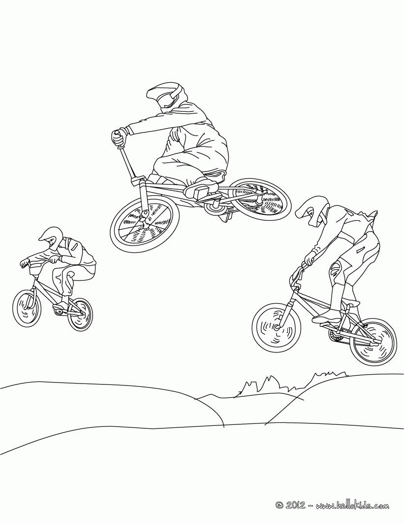 61 Downhill Bike Ausmalbild Malvorlagen für Kinder zum Ausdrucken