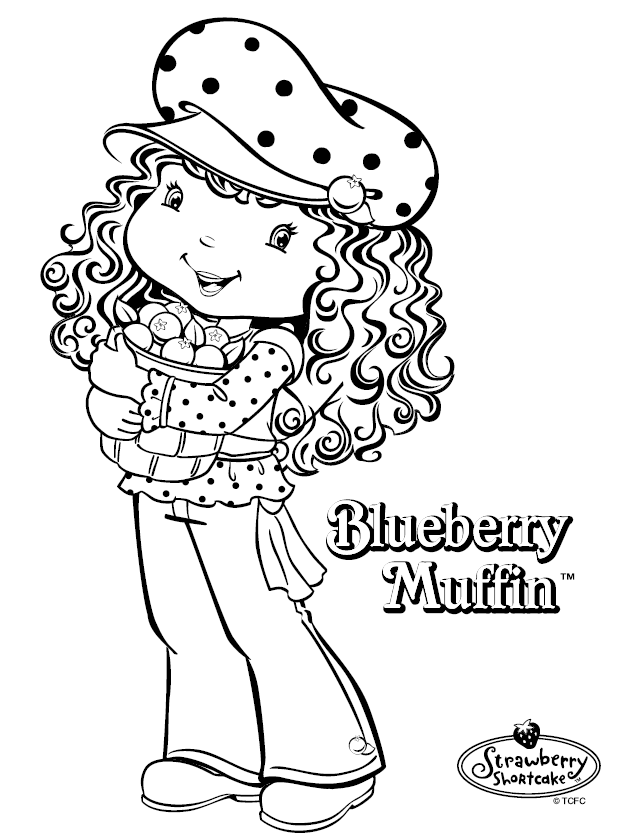 Blueberry Muffin Strawberry Shortcake Coloring Pages