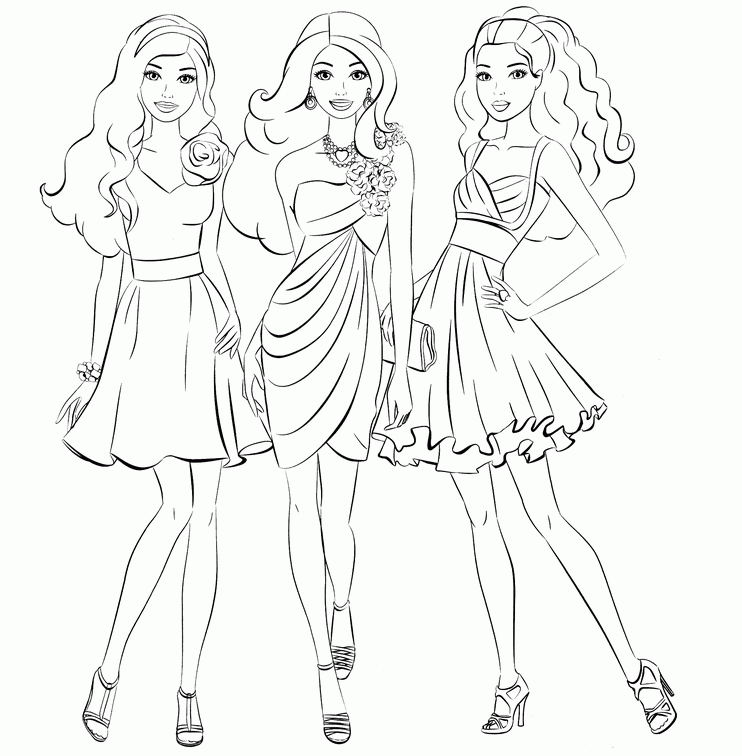 Free Barbie Coloring Pages To Print For Free, Download Free Barbie