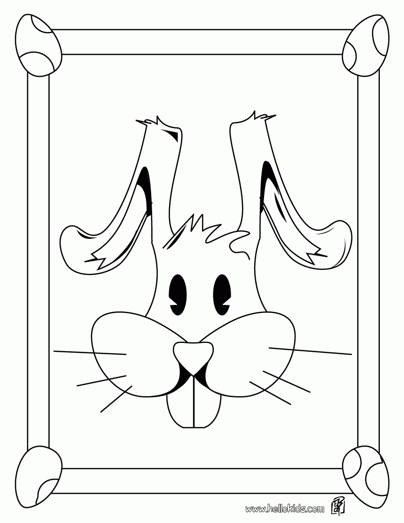Free Easter Bunny Face Coloring Pages, Download Free Easter Bunny Face
