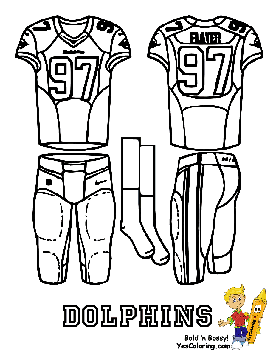 Free Miami Dolphins Coloring Pages, Download Free Miami Dolphins