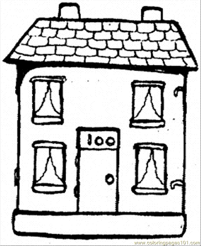 old house coloring page Clip Art Library