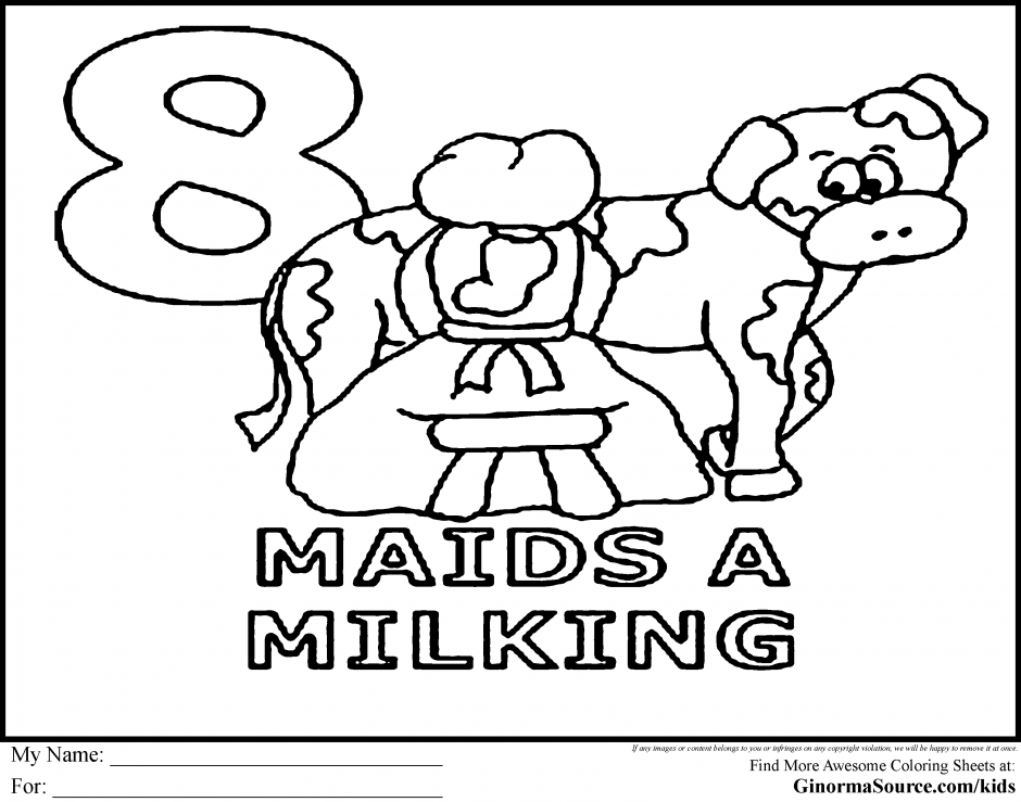 12 days of christmas coloring Clip Art Library