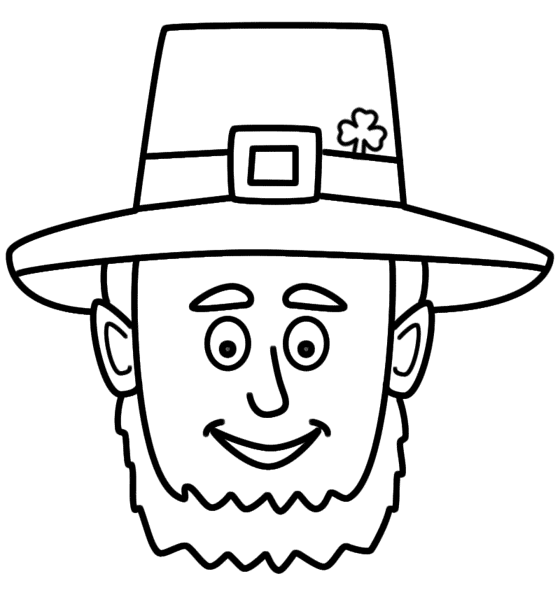 leprechaun st patricks day colouring Clip Art Library